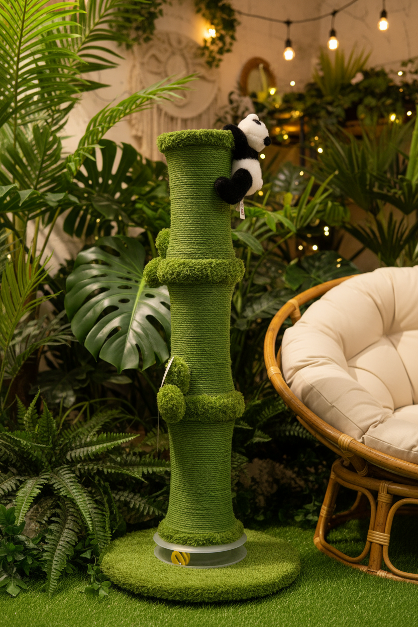 Bamboo stem cat tree for medium to large size mainecoon and cats, the best cat tree from pawstraight, durable and beautiful cat tree and cat scratcher 