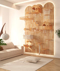 Tudor Wall-Mounted Wooden Cat Castle