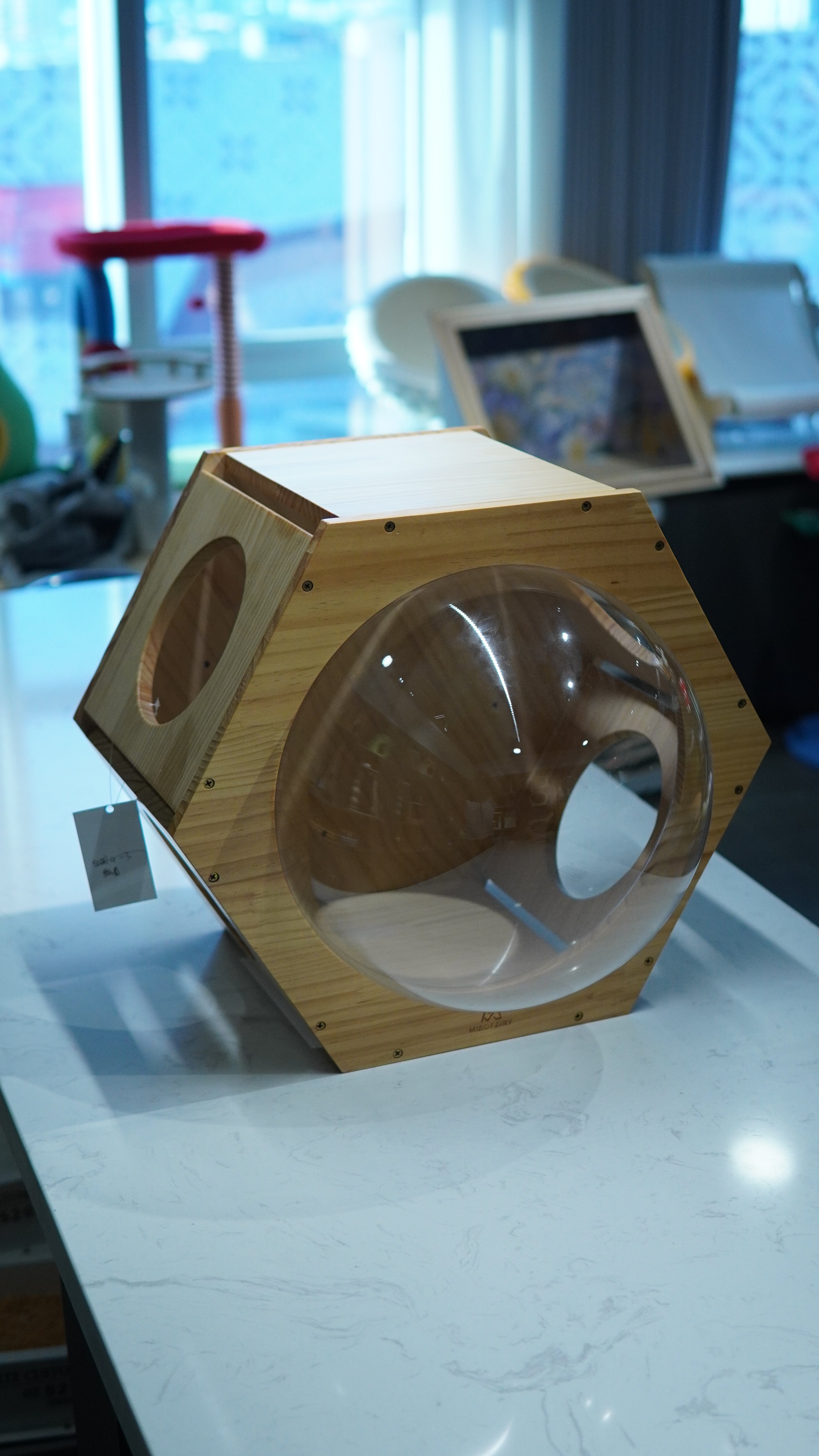 Cosmo Bubble Cat House - three-quarter view showing dome