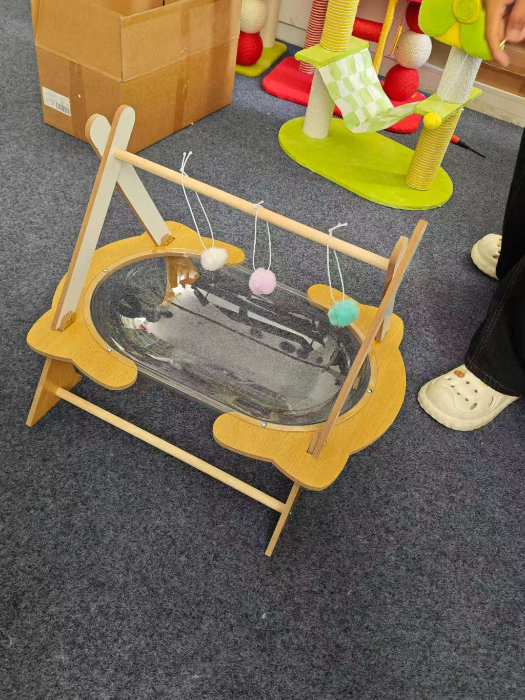 Cat cradle bed side view
