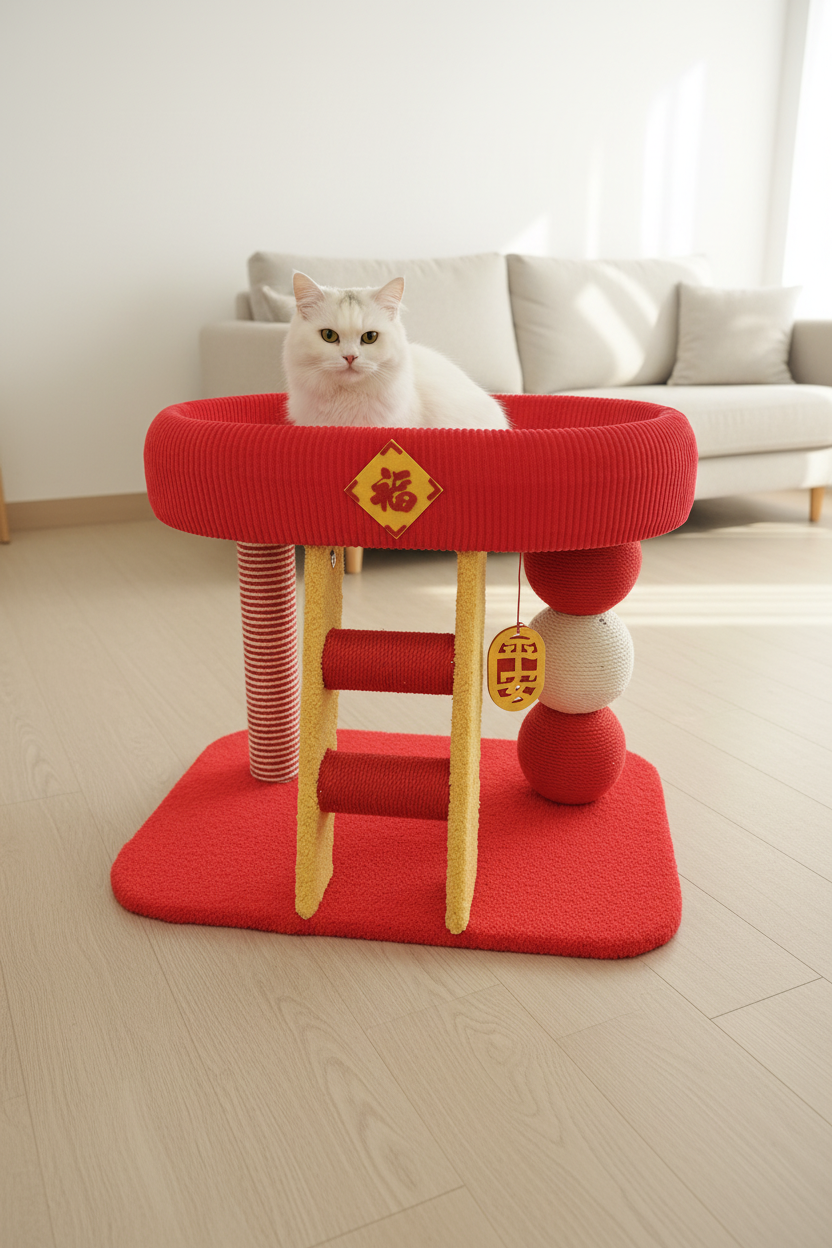 Fortune Cat Tree - Front