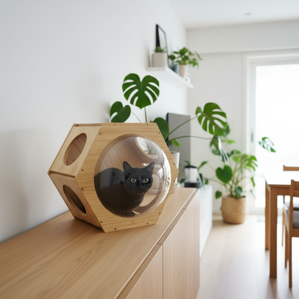 Cosmo Bubble Cat House - Scandinavian dining room lifestyle