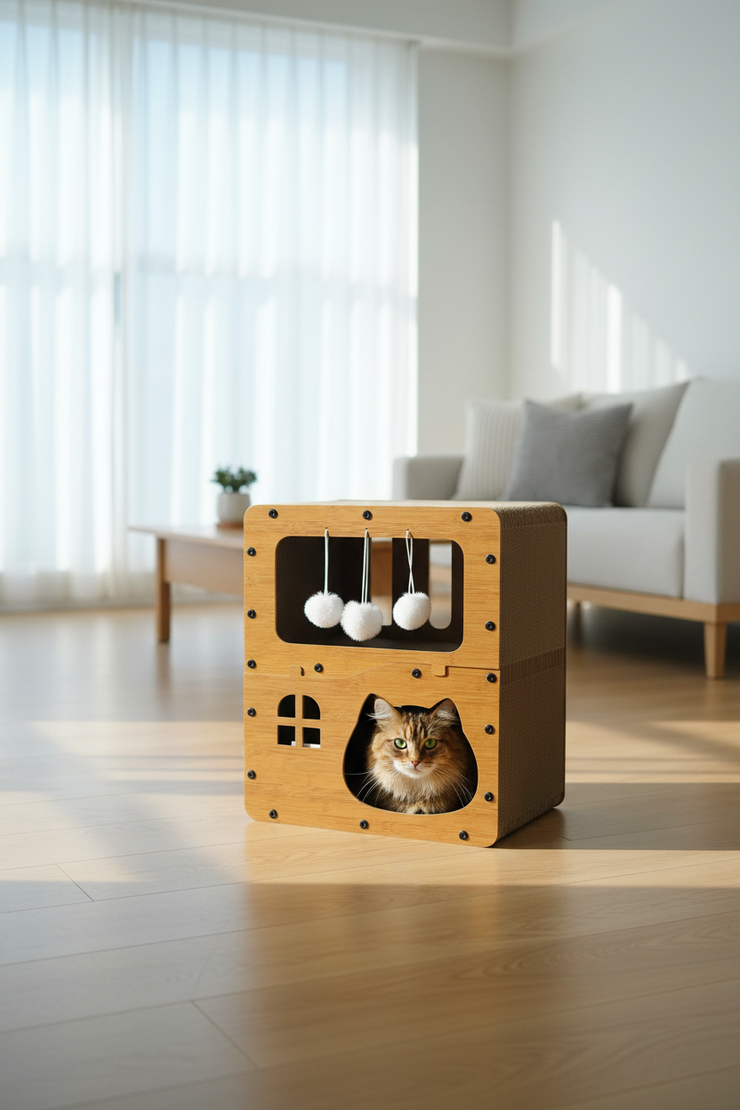 Meow Manor - Japandi living room lifestyle