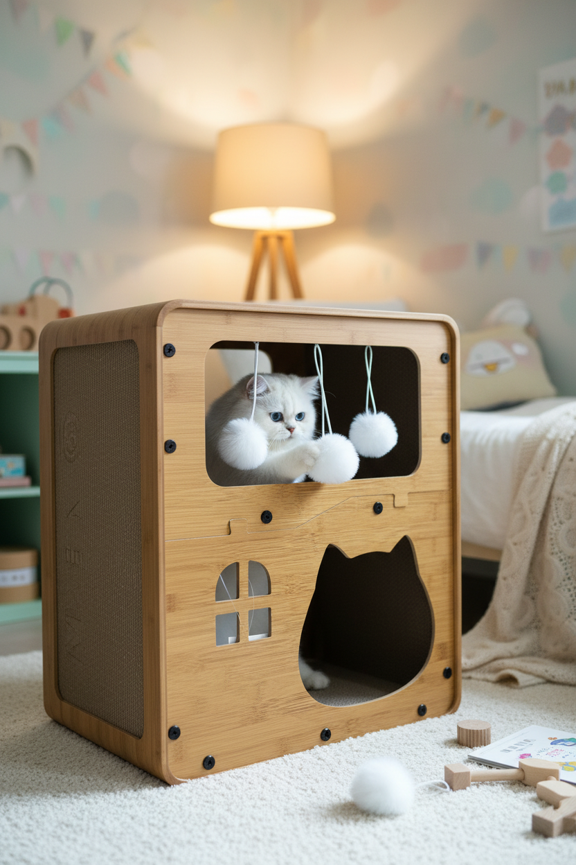 Meow Manor - Scandinavian bedroom lifestyle