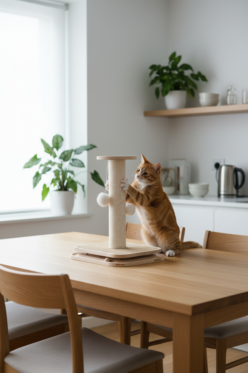 Spool & Play Cat Scratcher - kitchen lifestyle