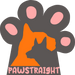 Paw-shaped logo with a cat silhouette and 'PAWSTRAIGHT' text on a white background